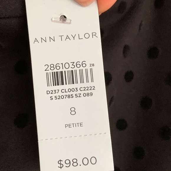 Ann Taylor pencil skirt with velvet polka dots - Picture 7 of 8